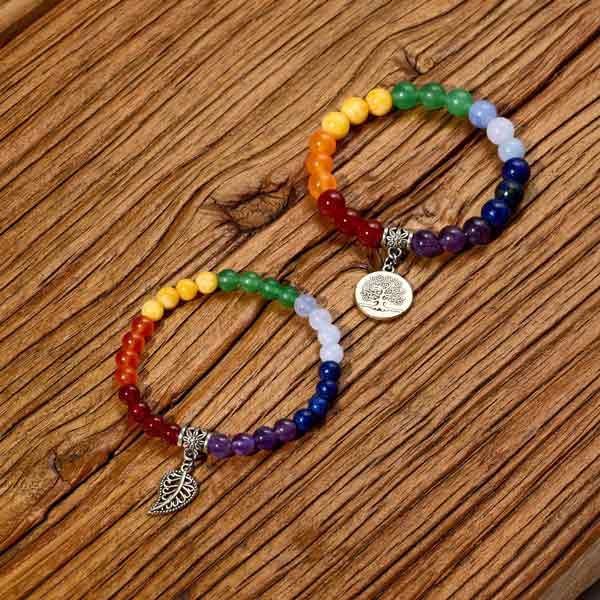 7 Chakra Tree of Life Tiger Eye Beaded Bracelet/Necklace – The Zen Life