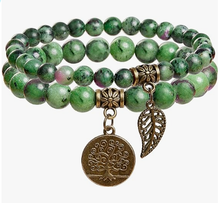 Heal and Renewal Beaded Stretch Bracelet