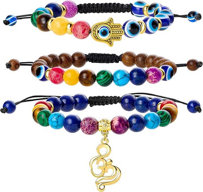 8mm Chakra Bead Bracelets for Women