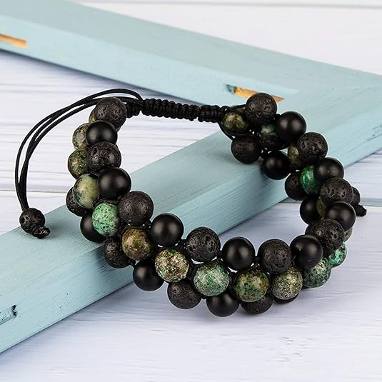 8mm Lava Rock Stone Bracelets for Men