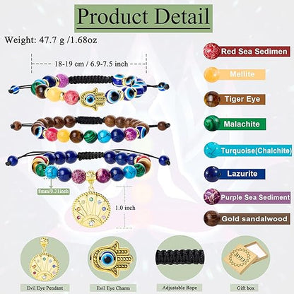 8mm Chakra Bead Bracelets for Women