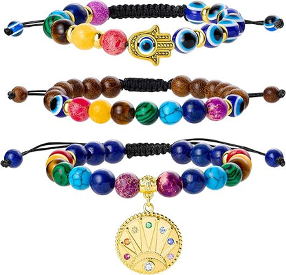 8mm Chakra Bead Bracelets for Women