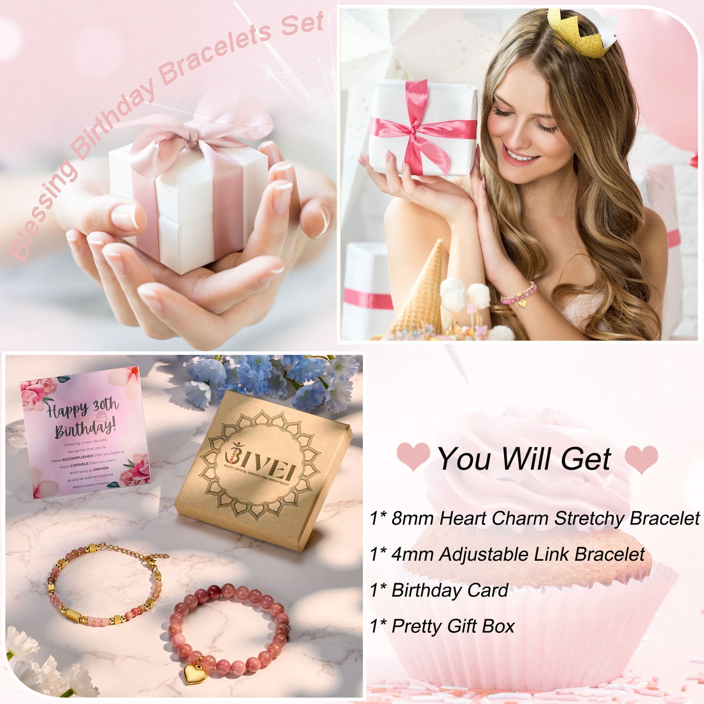 16/18/21/30/40 Birthday Bracelet Gifts for Girls & Women