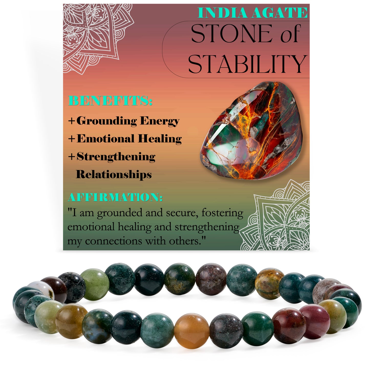 6mm Semi Precious Natural Stone Bracelets