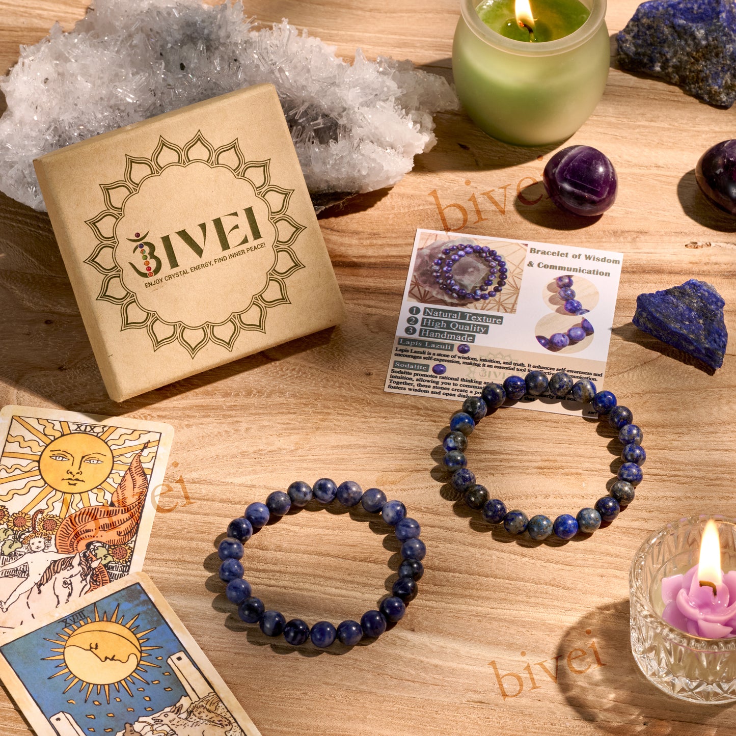 Natural Healing Crystal Bead Bracelet