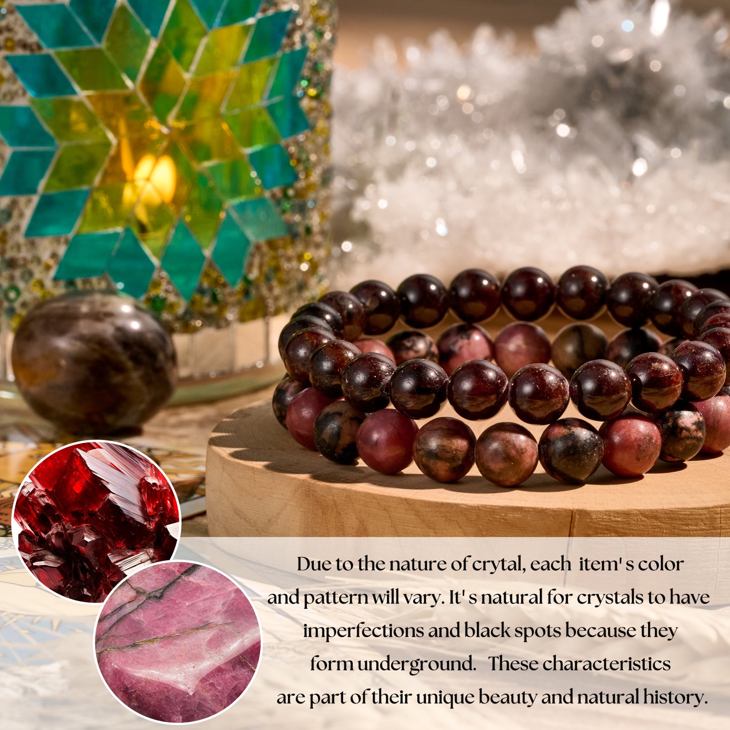 Natural Healing Crystal Bead Bracelet