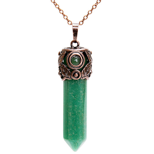 Lucky Star Green Aventurine Crystal Necklace