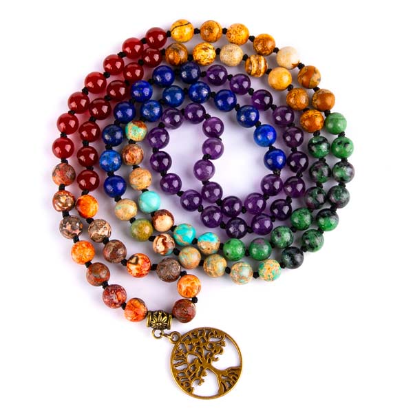 7 Chakra 108 Mala Beads Bracelet