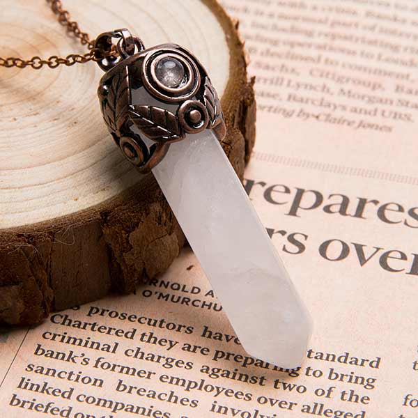 Healing Light Clear Quartz Crystal Necklace