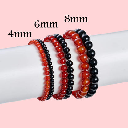 Set of 6mm Natural Crystal Beaded Bracelets for Women