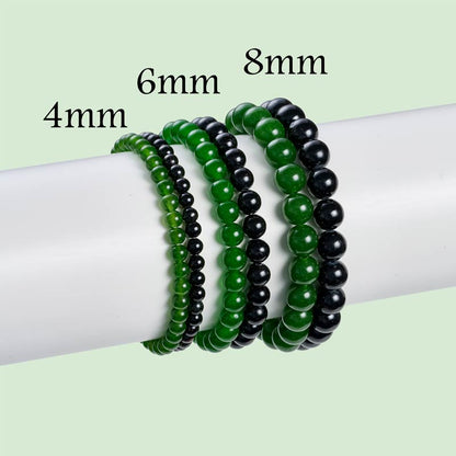 Set of 6mm Natural Crystal Beaded Bracelets for Women