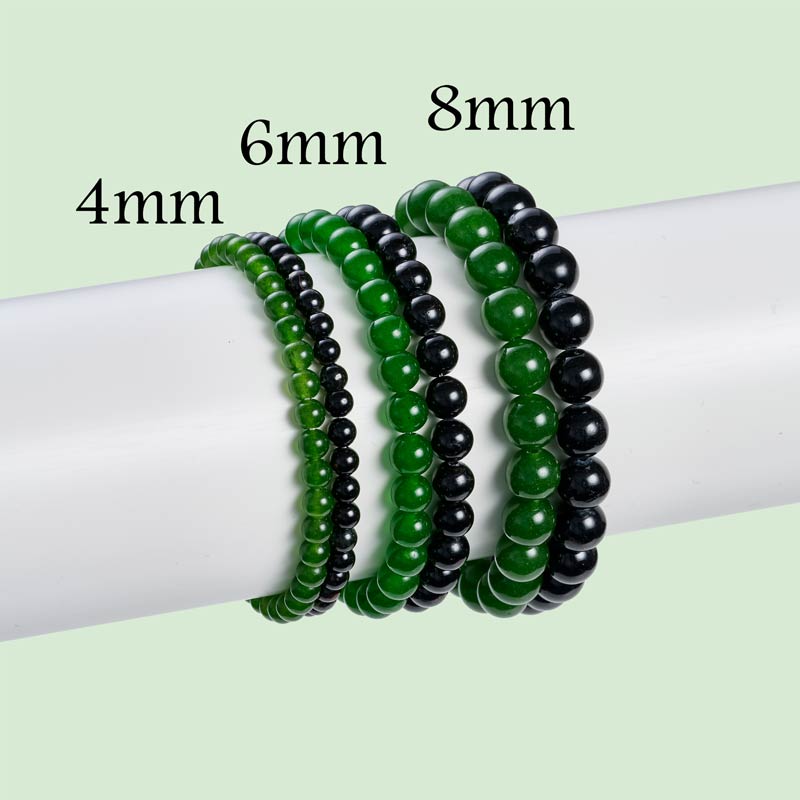Set of 4mm Natural Crystal Beaded Bracelets for Women